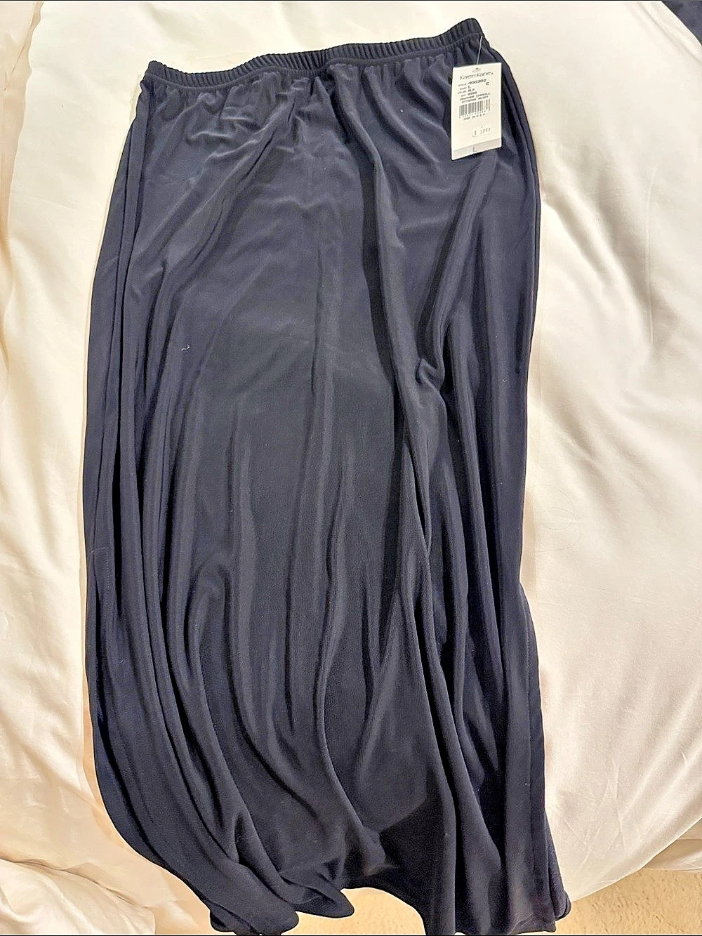 Karen Kane Pull On Maxi Flare Skirt in Blue